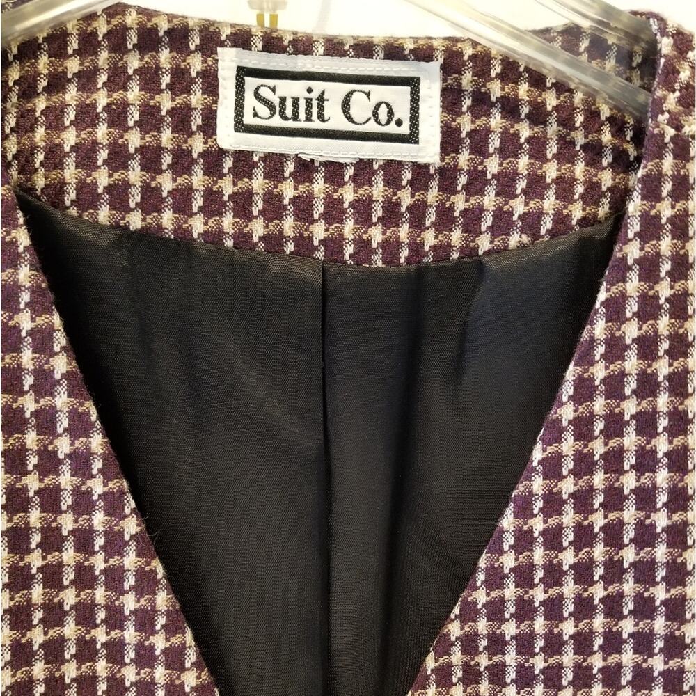 Suit Co. Purple Vintage 90s 2 pc. Suit Blazer - Picture 6 of 12